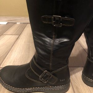 Wide calf b o c black boots like new size 8 1/2